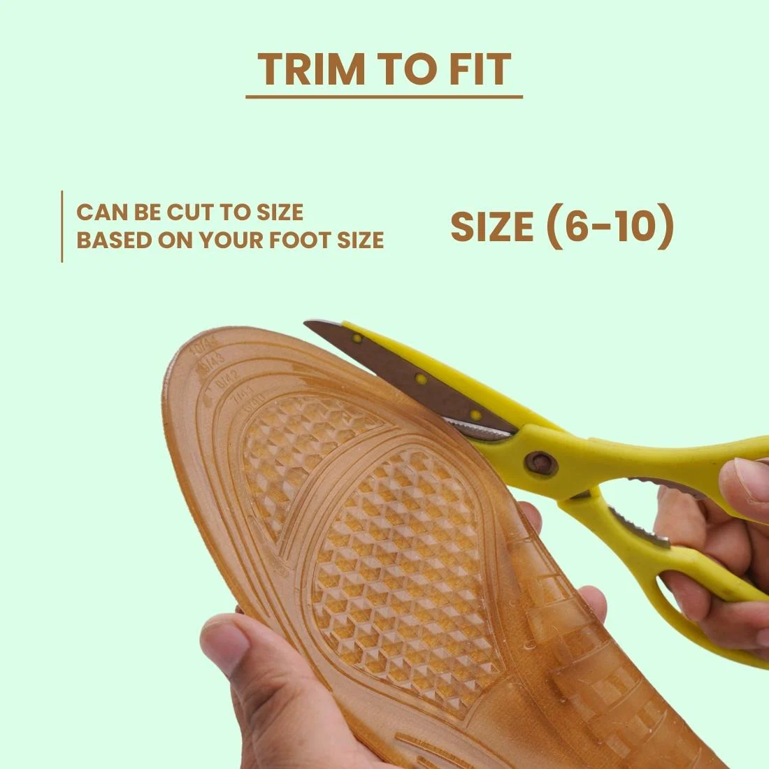 Helios Gel Insole for Flat Foot FOR MEN (Trim to Fit SIZE 6-10) - Image 10