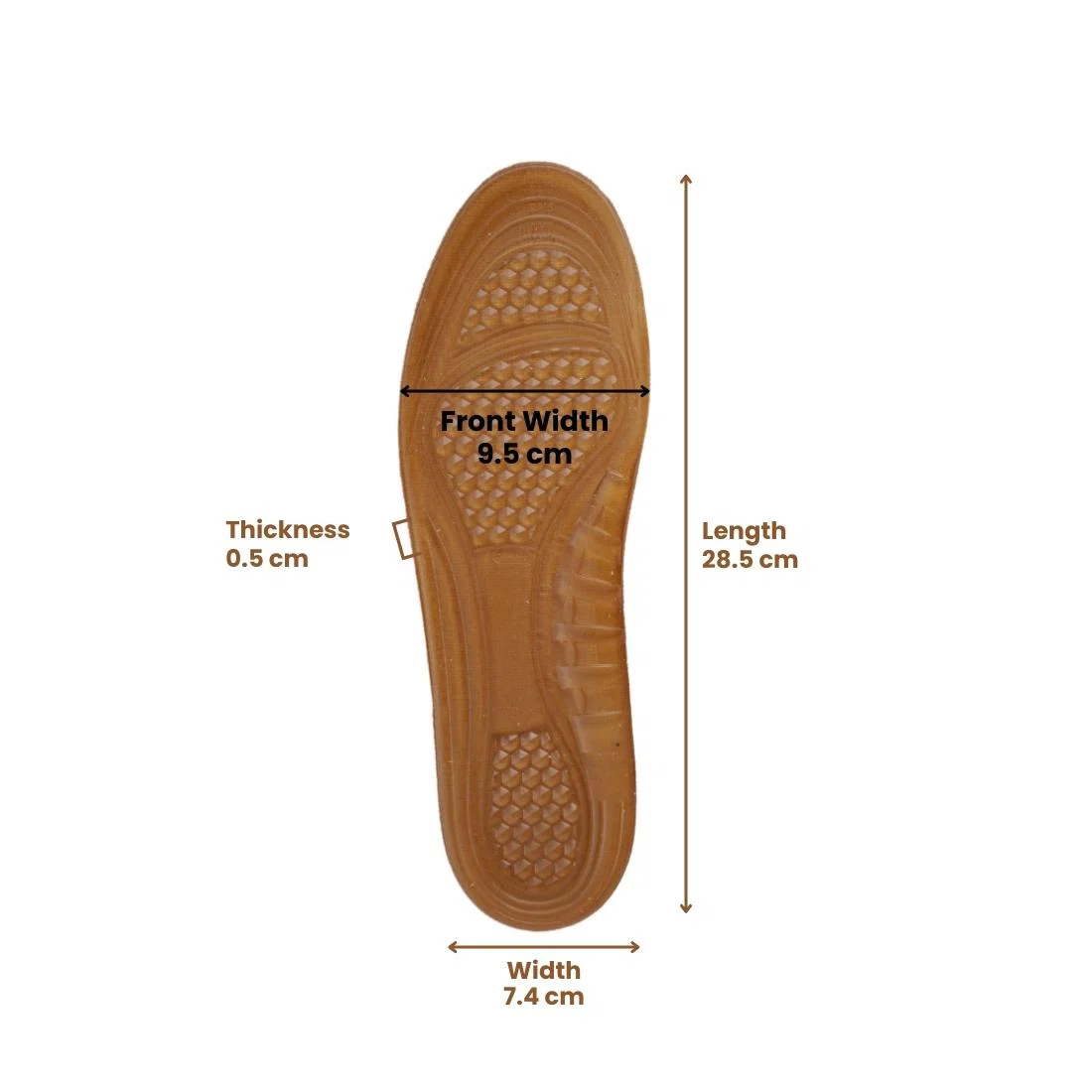 Helios Gel Insole for Flat Foot FOR MEN (Trim to Fit SIZE 6-10) - Image 4